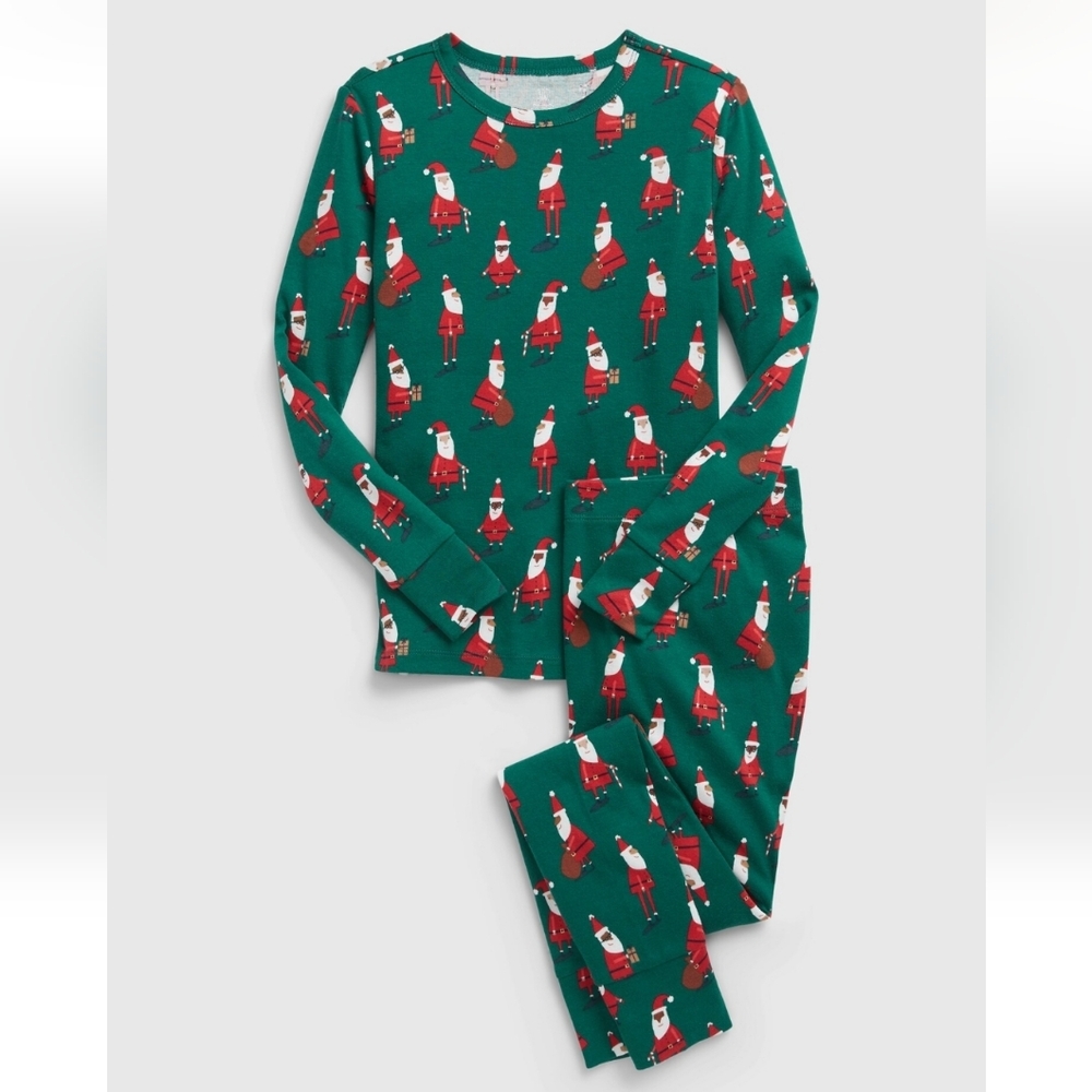 Gap Kids 100% Organic Cotton Santa PJ Set 8 NWT